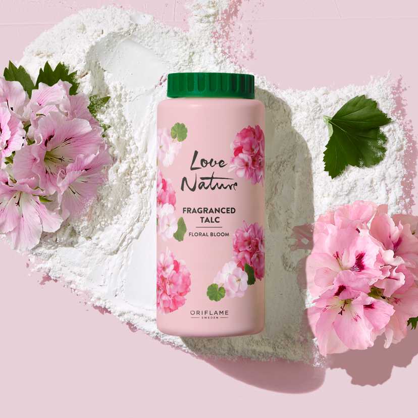 Love Nature Fragranced Talc Floral Bloom 100 g