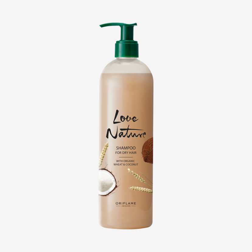 Love Nature Shampoo For Dry Hair with Organic Wheat & Coconut 500 ML