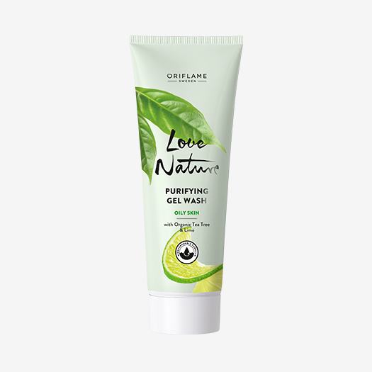 Love Nature Purifying Gel Wash with Organic Tea Tree & Lime 125 ml