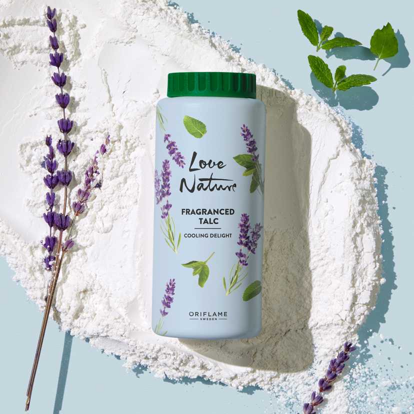 Love Nature Fragranced Talc Cooling Delight 100 g